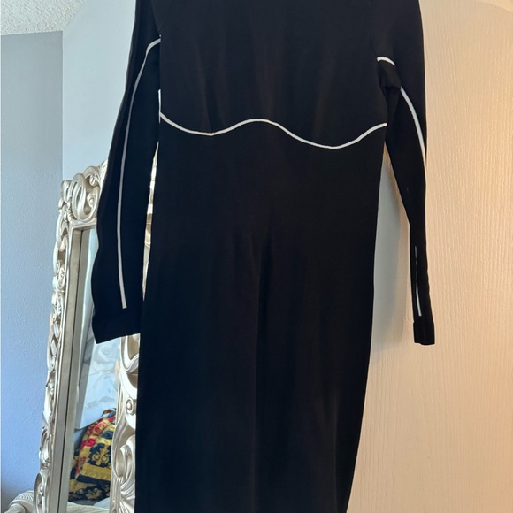Off-White Black Dress with White Accents - Picture 1 of 5